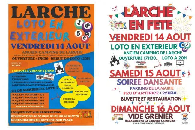 LARCHE EN FETE 14-15-16 AOUT 2026