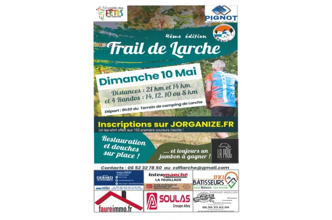 Trail urbain de Larche - dimanche 10 mai 2026