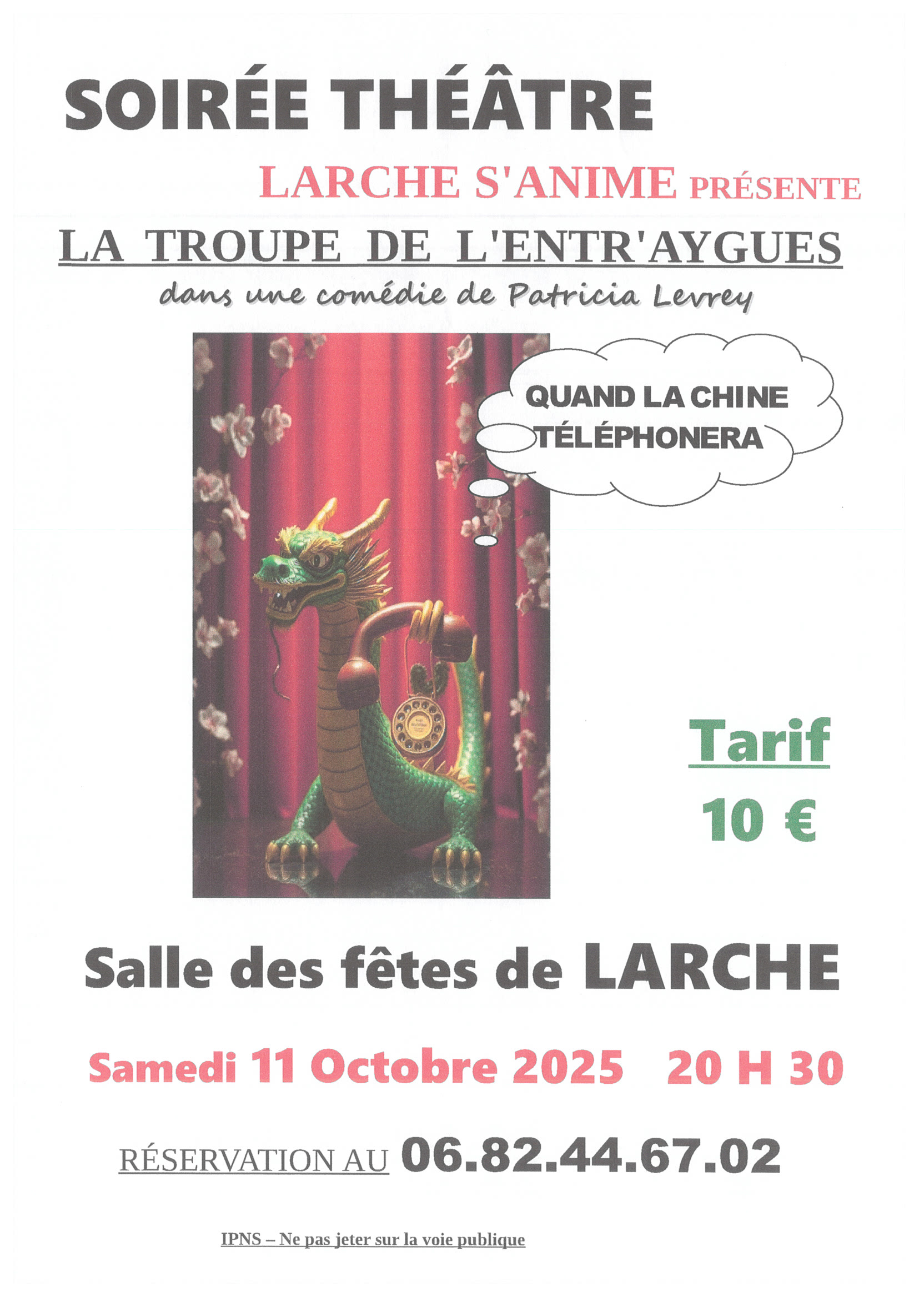 AFFICHE THEATRE LARCHE S ANIME 11 octobre 2025