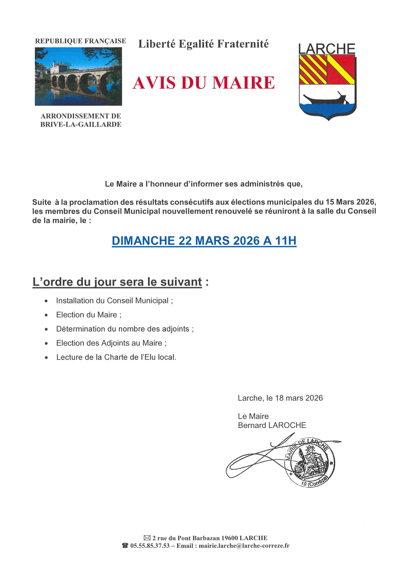 AVIS CM 22 MARS 2026
