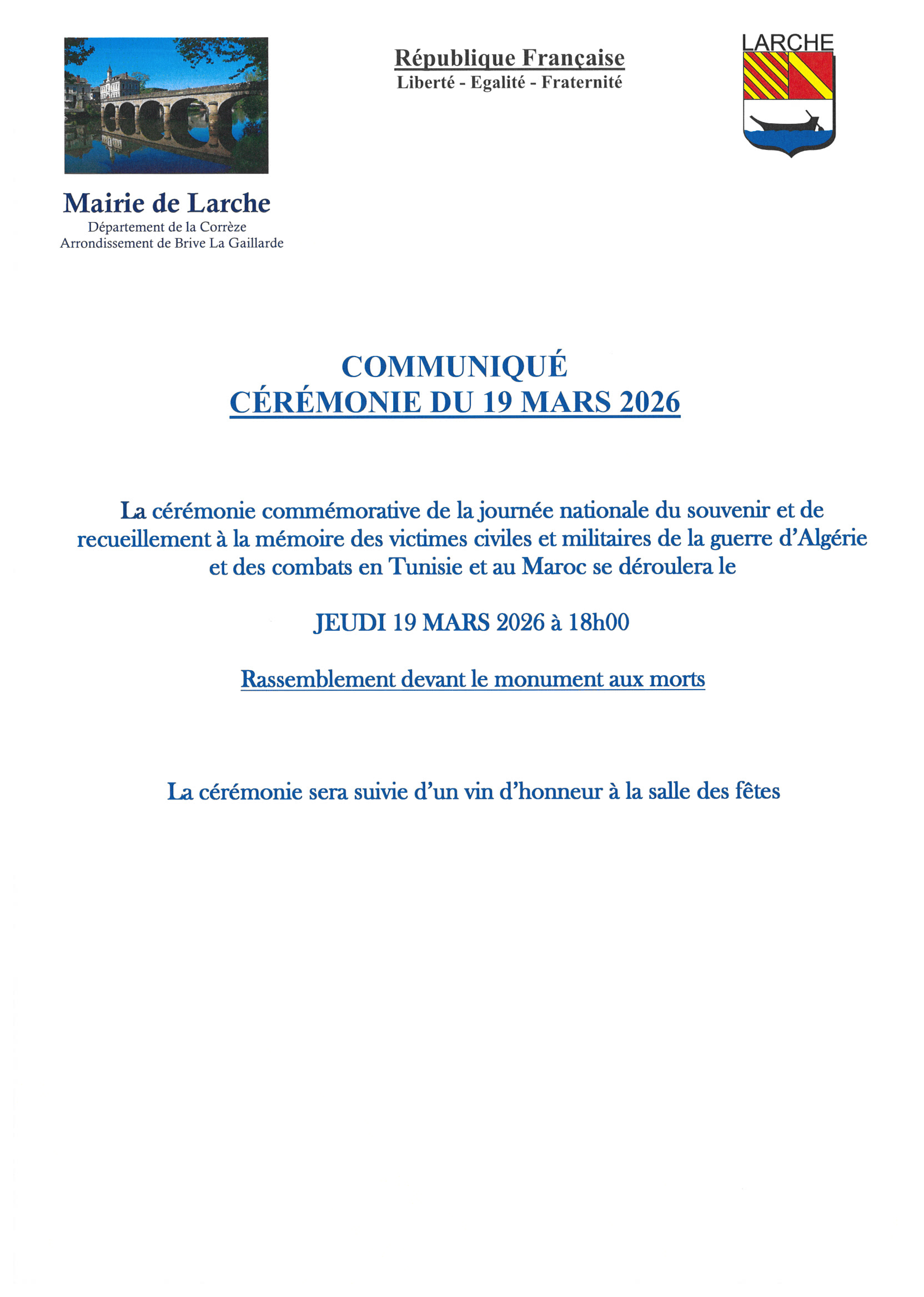 CEREMONIE 19 MARS 2026